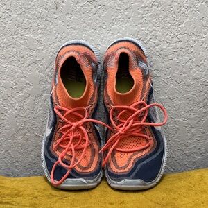 Nike Free 5.0 Vibrant Orange and Dark Gray Sock Sneakers